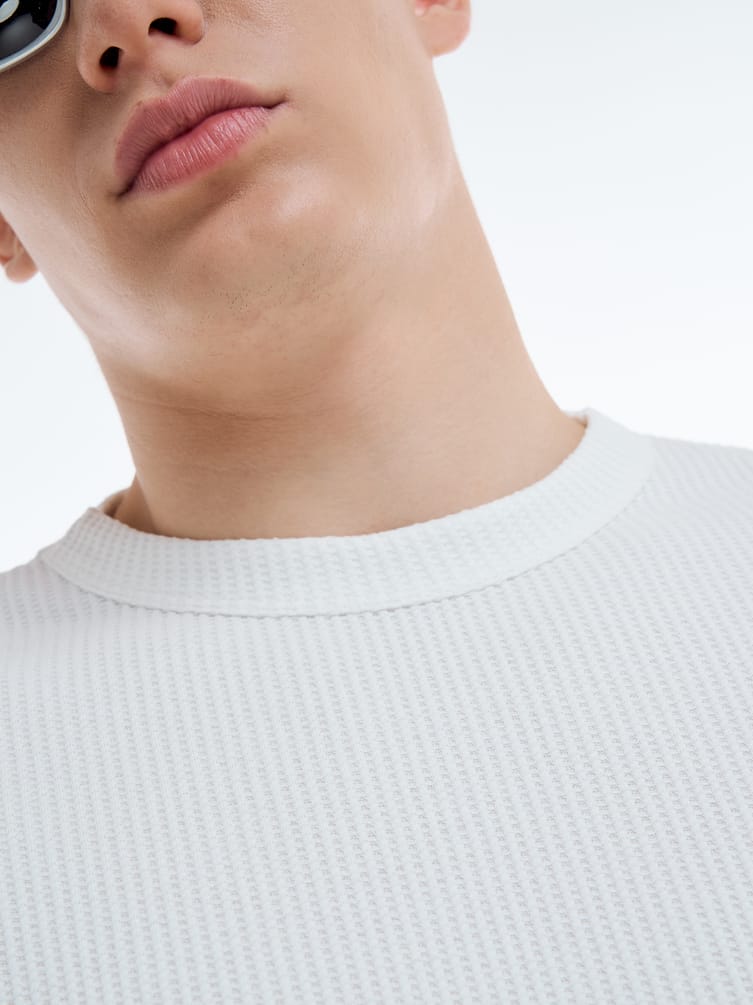 Лонгслив базовый вафельный