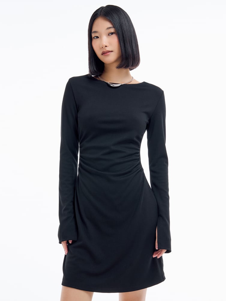 Мини платье с драпировкой