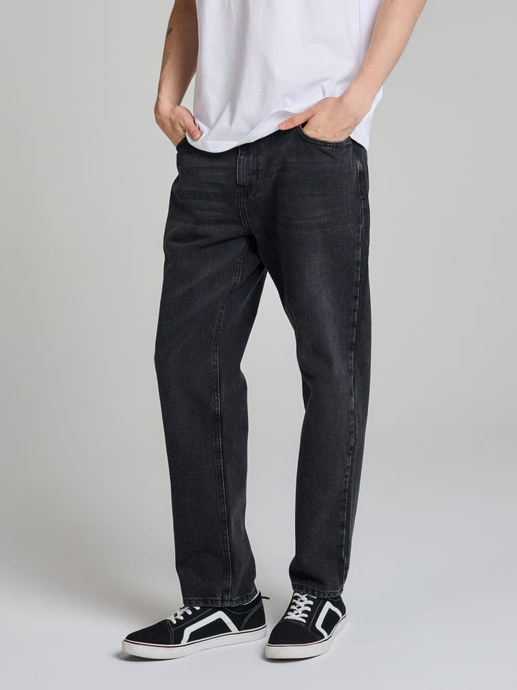 Джинсы укороченный прямого кроя