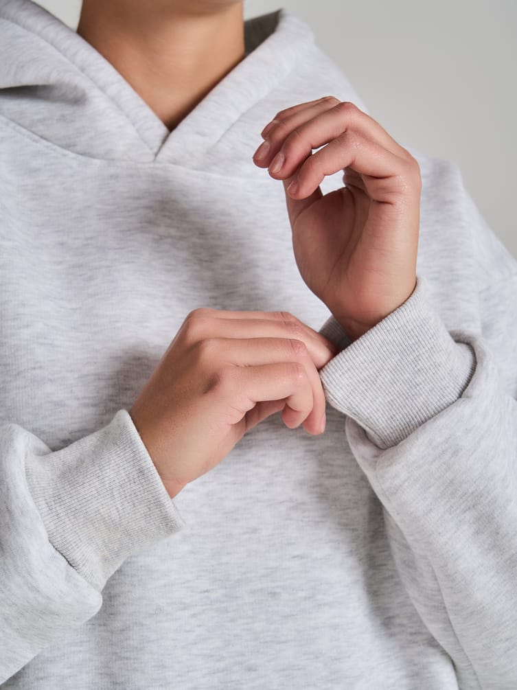 Утепленное худи оверсайз с начесом