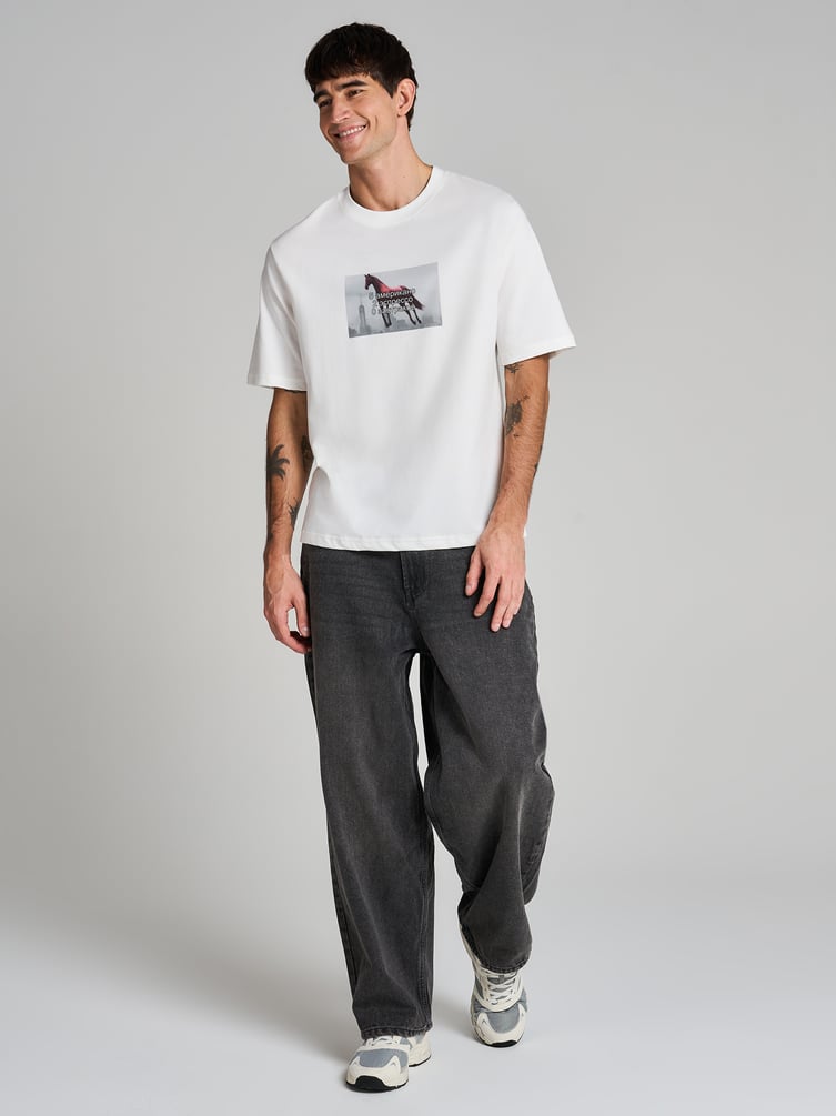 Футболка из хлопка с принтом