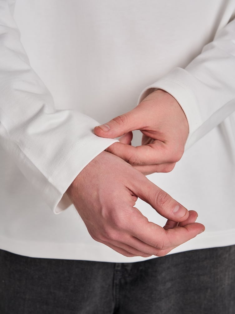 Лонгслив из хлопка с длинным рукавом