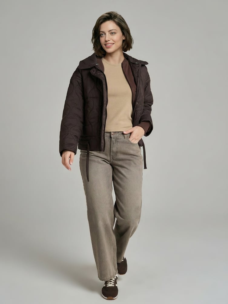 Футболка облегающая в рубчик