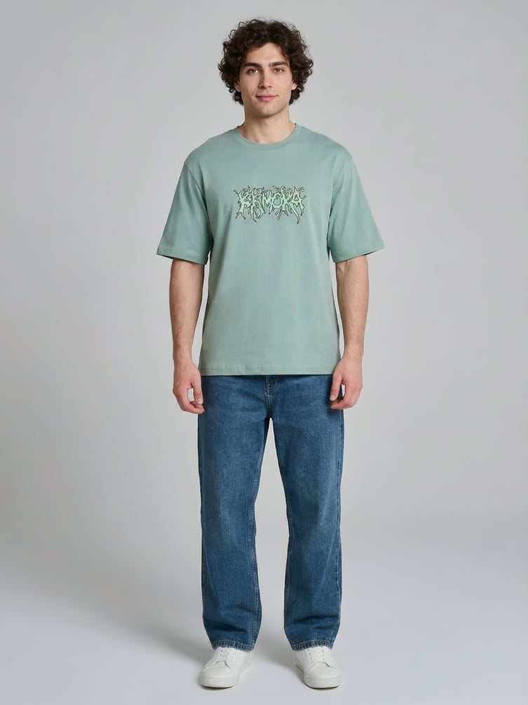 Джинсы багги широкие