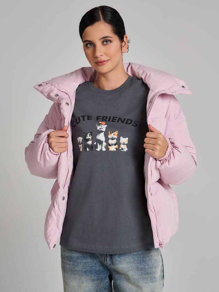 Лонгслив оверсайз с принтом