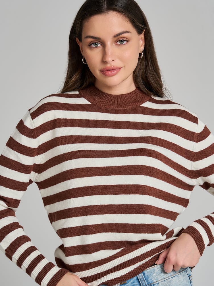 Джемпер трикотажный в полоску