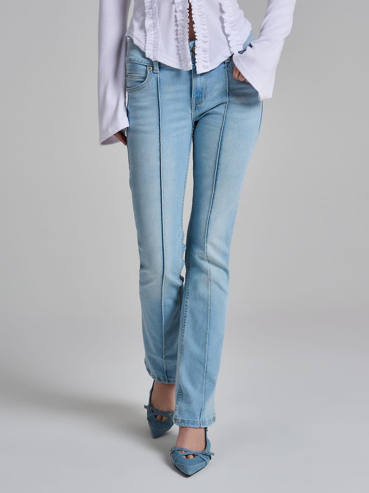 Джинсы клеш со стрелками