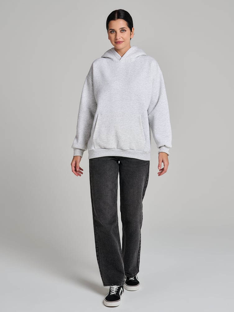 Утепленное худи оверсайз с начесом