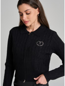 Кардиган на молнии с вышивкой