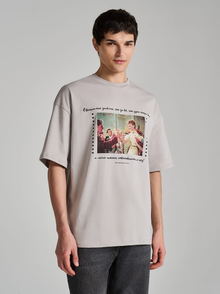 Футболка оверсайз с принтом Мосфильм