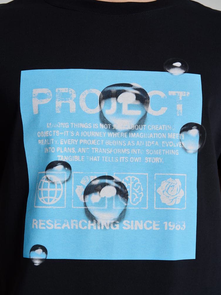 Футболка из хлопка с принтом