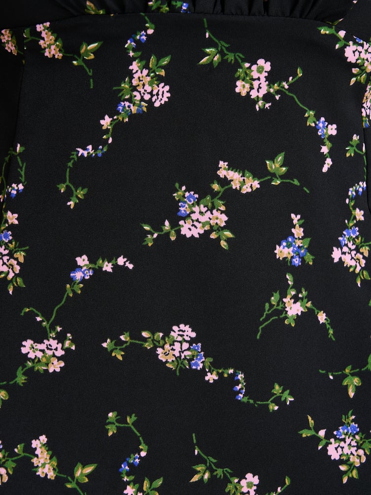 Миди платье крестьянка