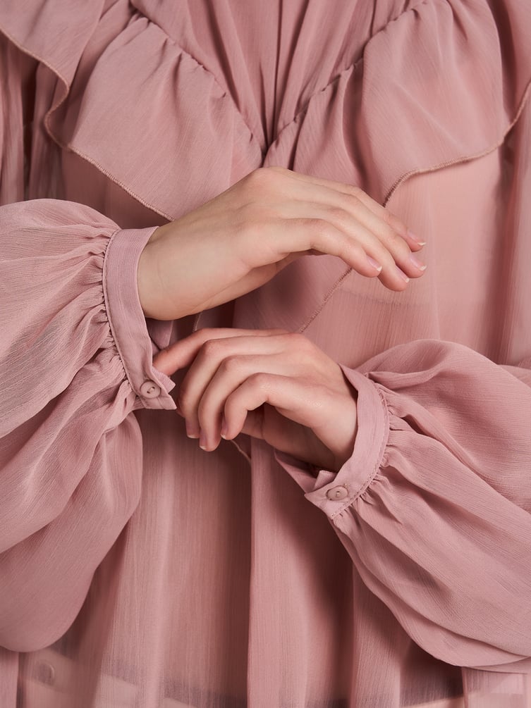 Блузка бохо с рюшами