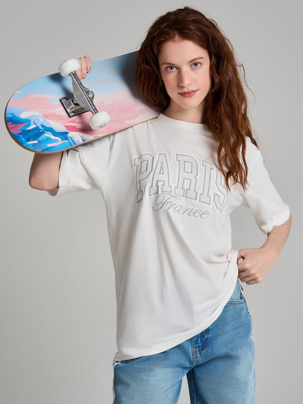 Футболка оверсайз с надписью Paris