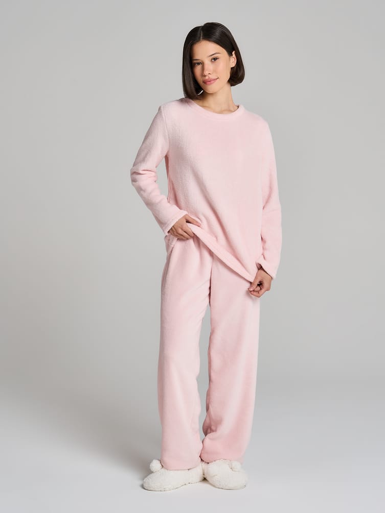 Пижама плюшевая с кофтой и штанами