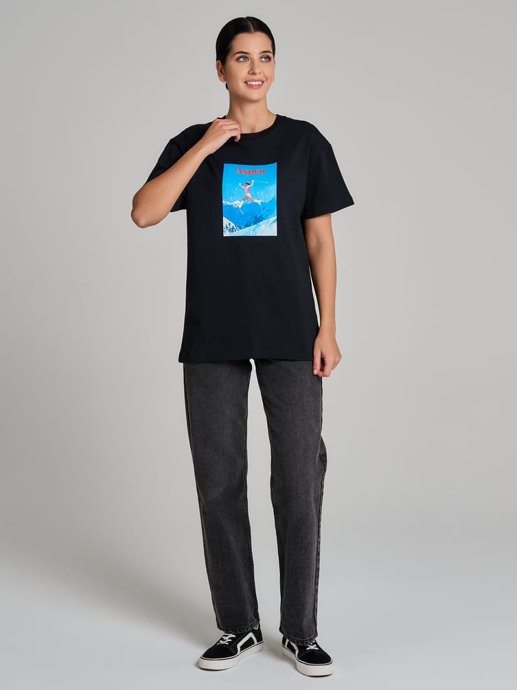 Футболка оверсайз с принтом