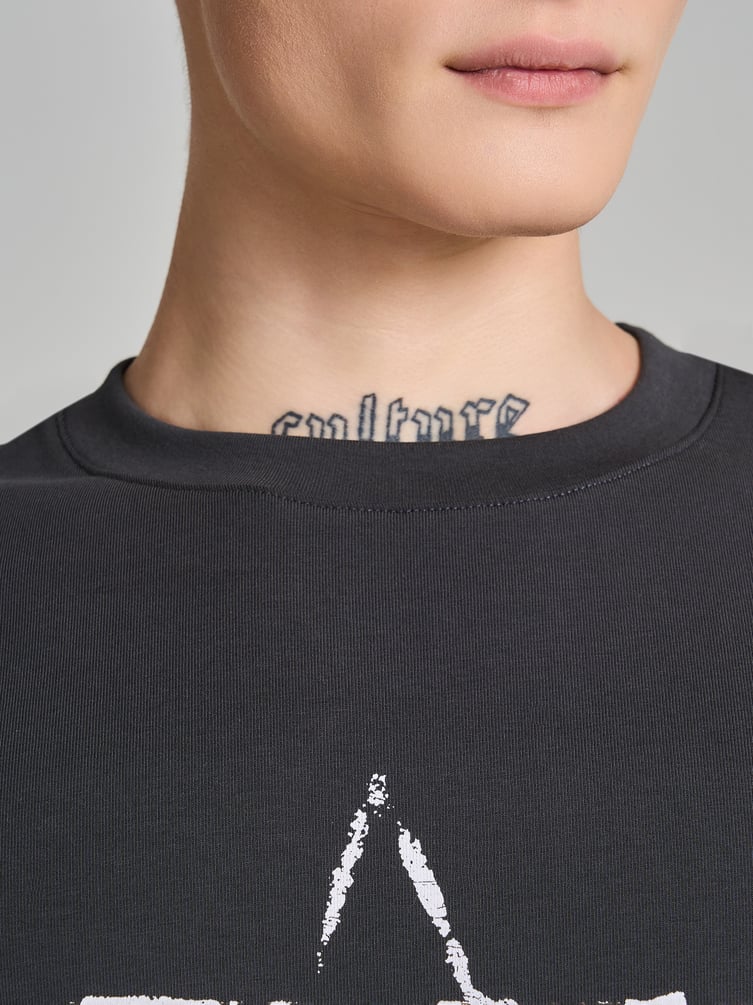 Футболка облегающая с принтом