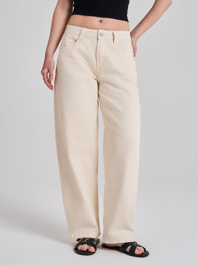 Джинсы баллоны со средней посадкой