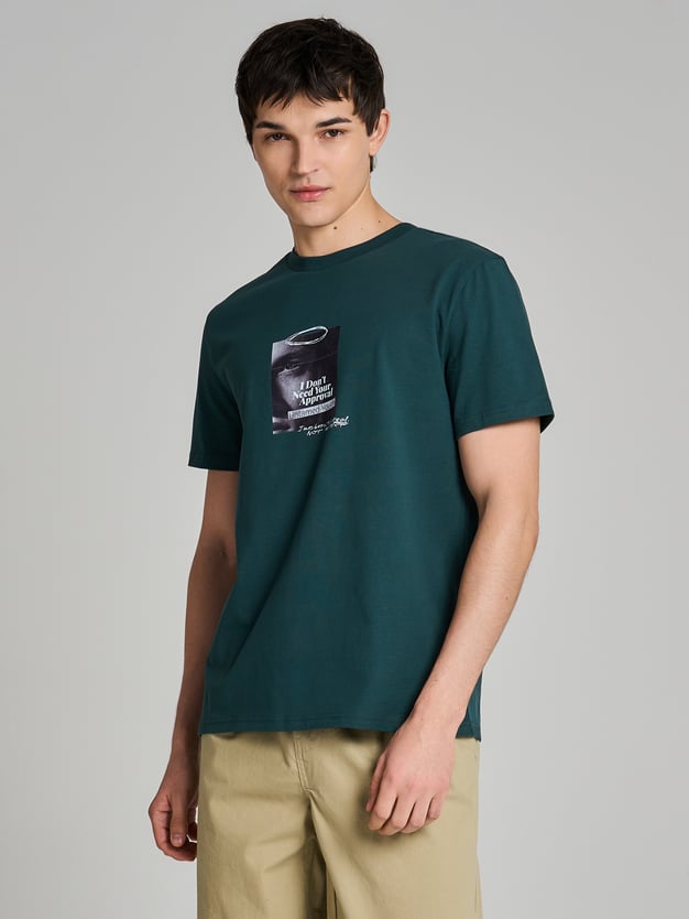 Футболка из хлопка с принтом