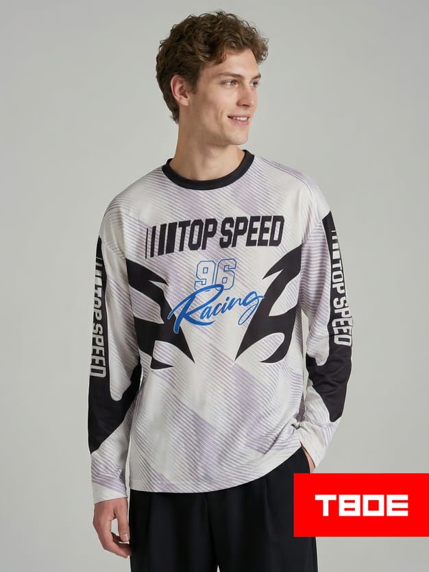 Спортивный лонгслив с надписью