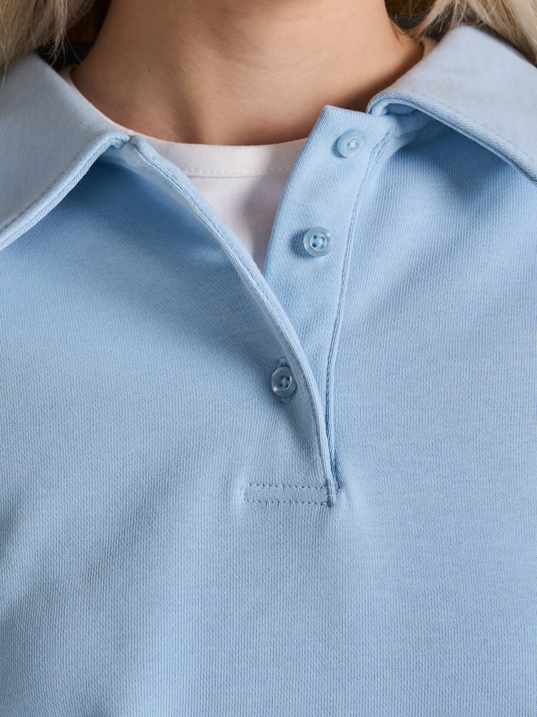 Свитшот без начеса с воротничном