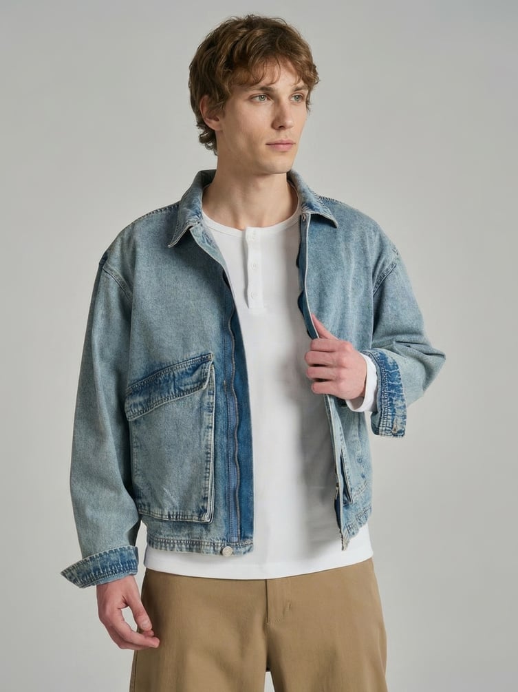 Лонгслив из хлопка с пуговицами