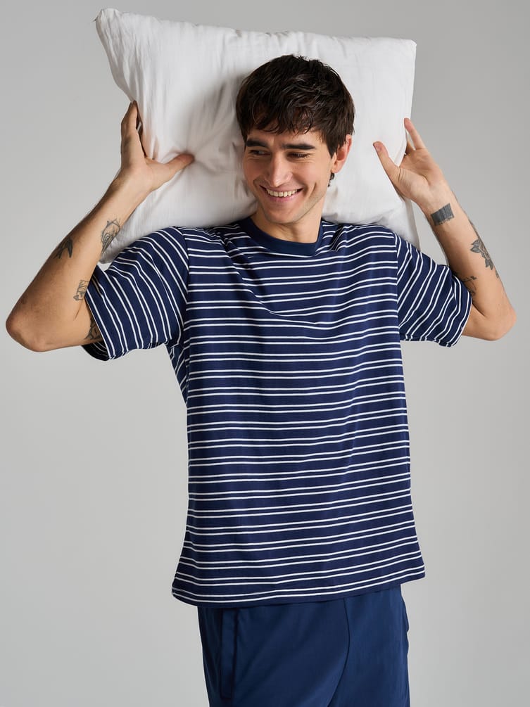 Пижама полосатая с шортами