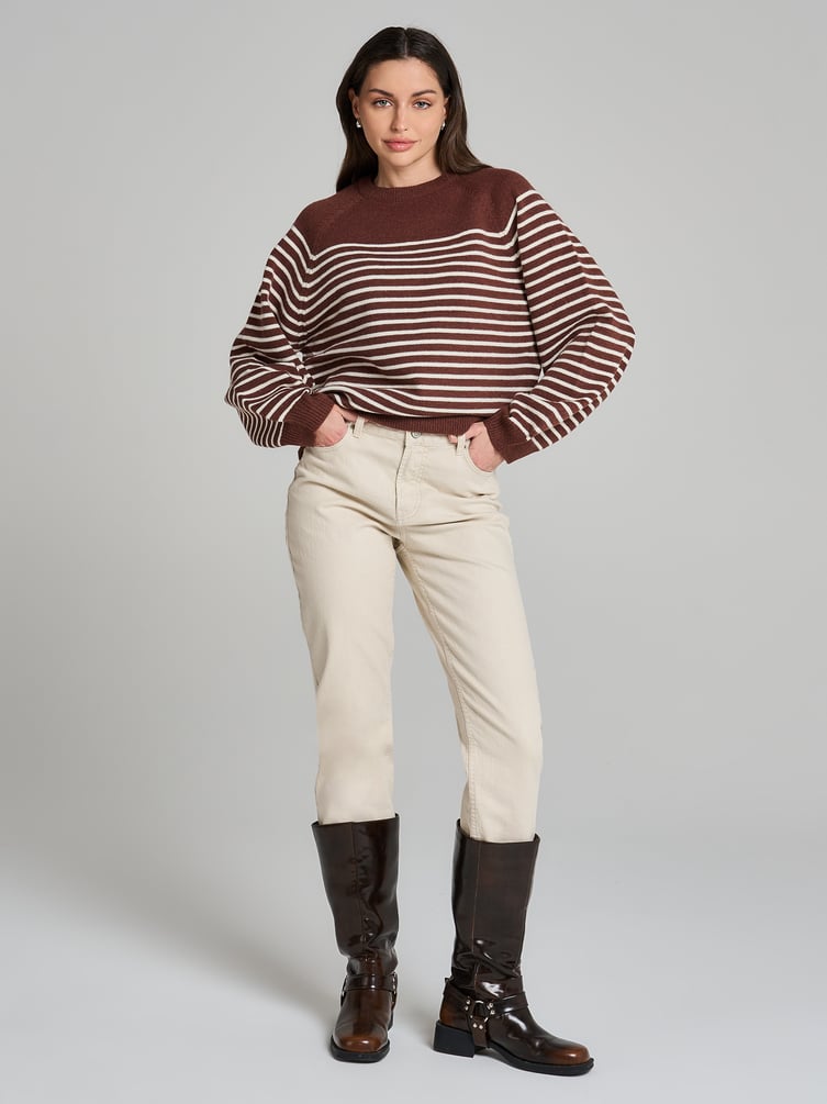 Джемпер трикотажный в полоску