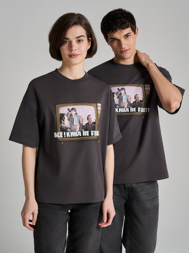 Футболка оверсайз с принтом Мосфильм