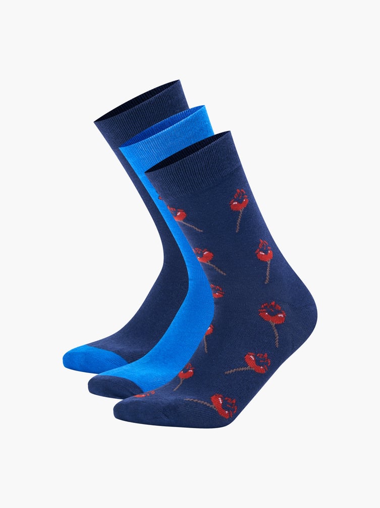 Носки - 3 пары с принтом сосиски