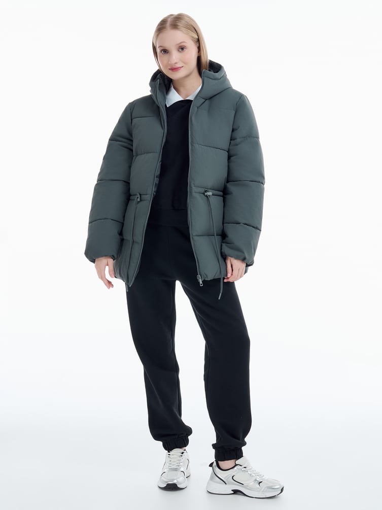 Куртка удлиненная стеганая женская