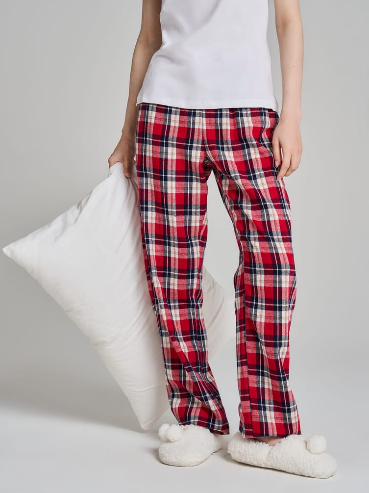 Пижамные брюки в клетку