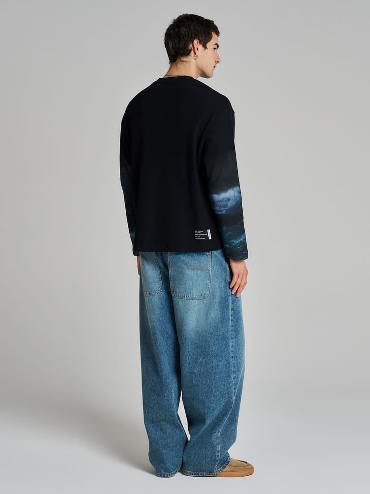 Лонгслив с принтом картин Третьяковской галереи