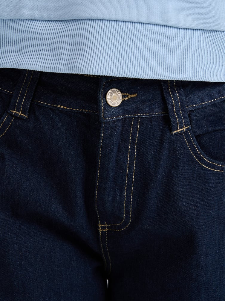 Джинсы баллоны со средней посадкой