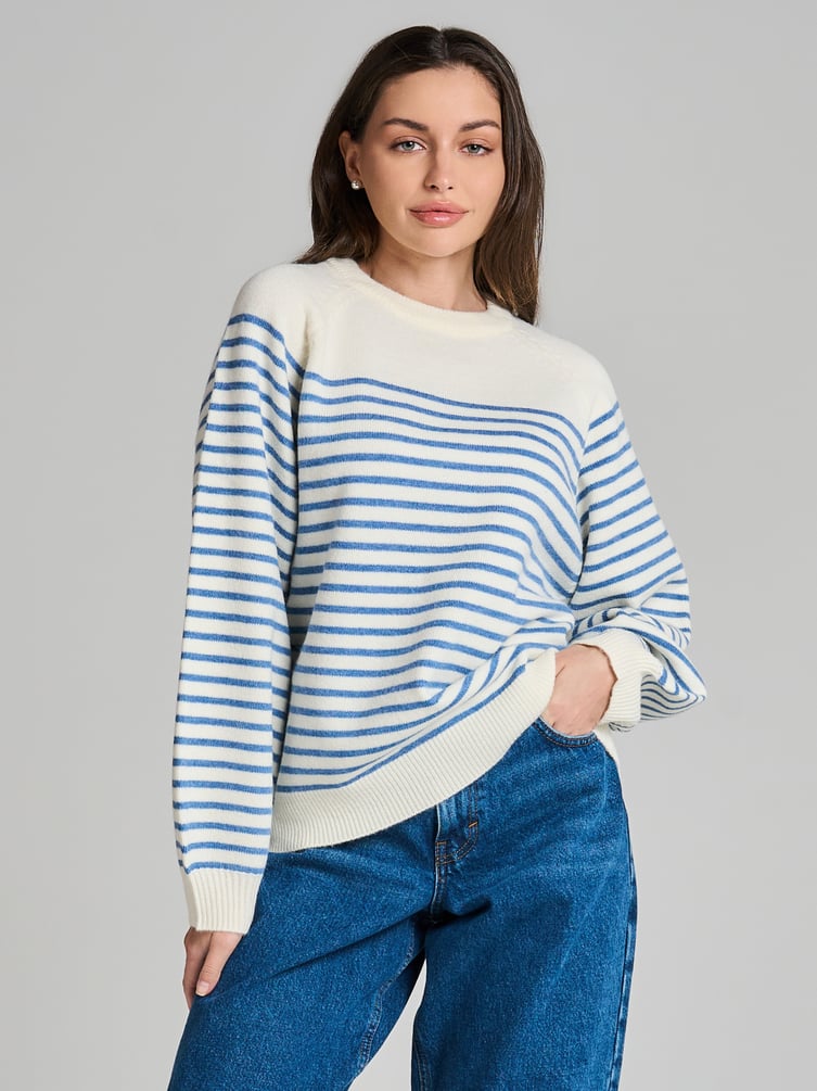 Джемпер трикотажный в полоску