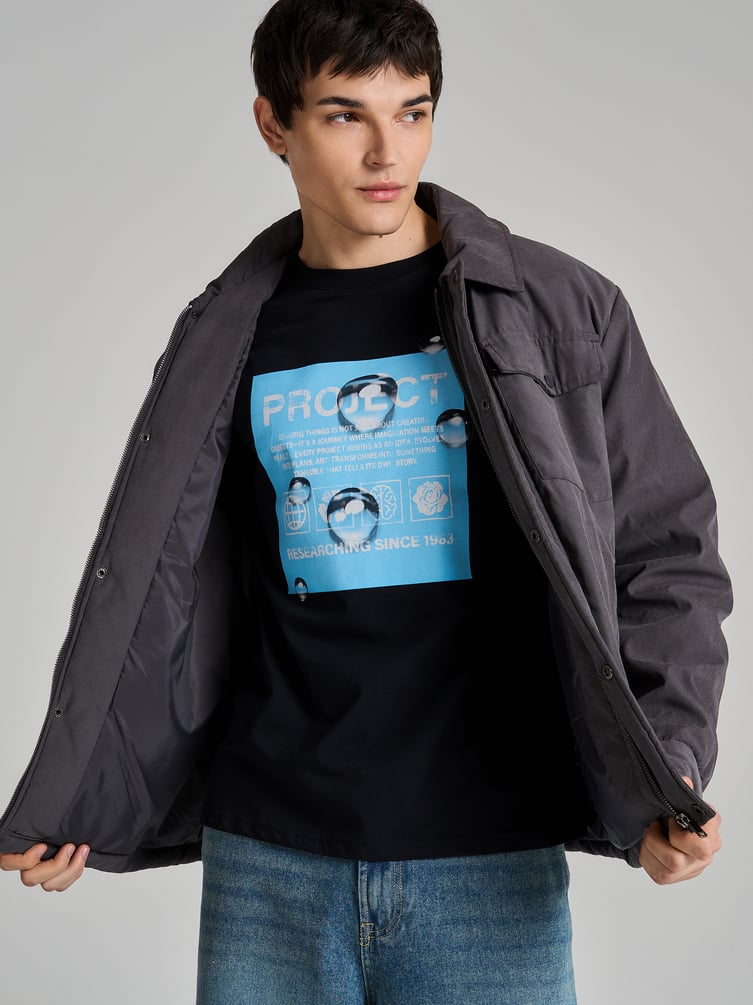 Футболка из хлопка с принтом