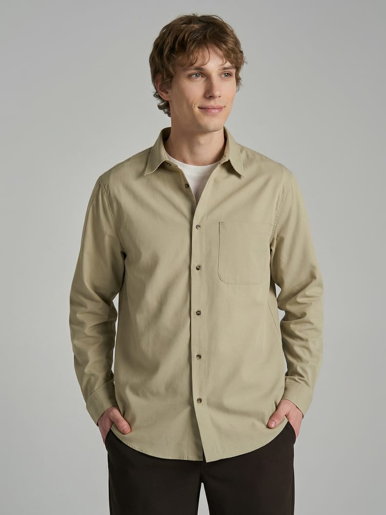Рубашка повседневная с длинным рукавом