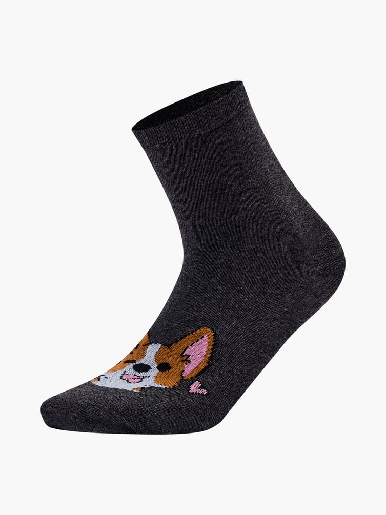 Набор носков с принтом корги - 3 пары