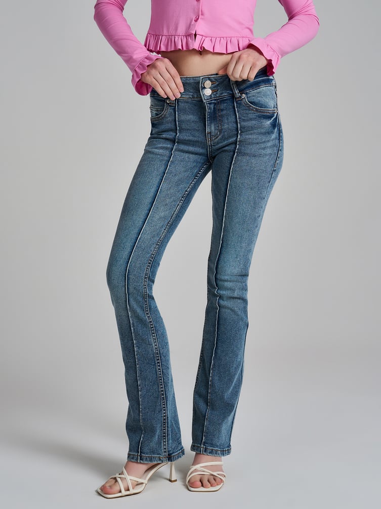 Джинсы клеш со стрелками