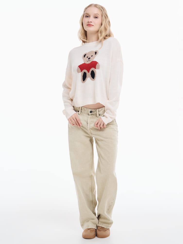 Джемпер трикотажный с принтом