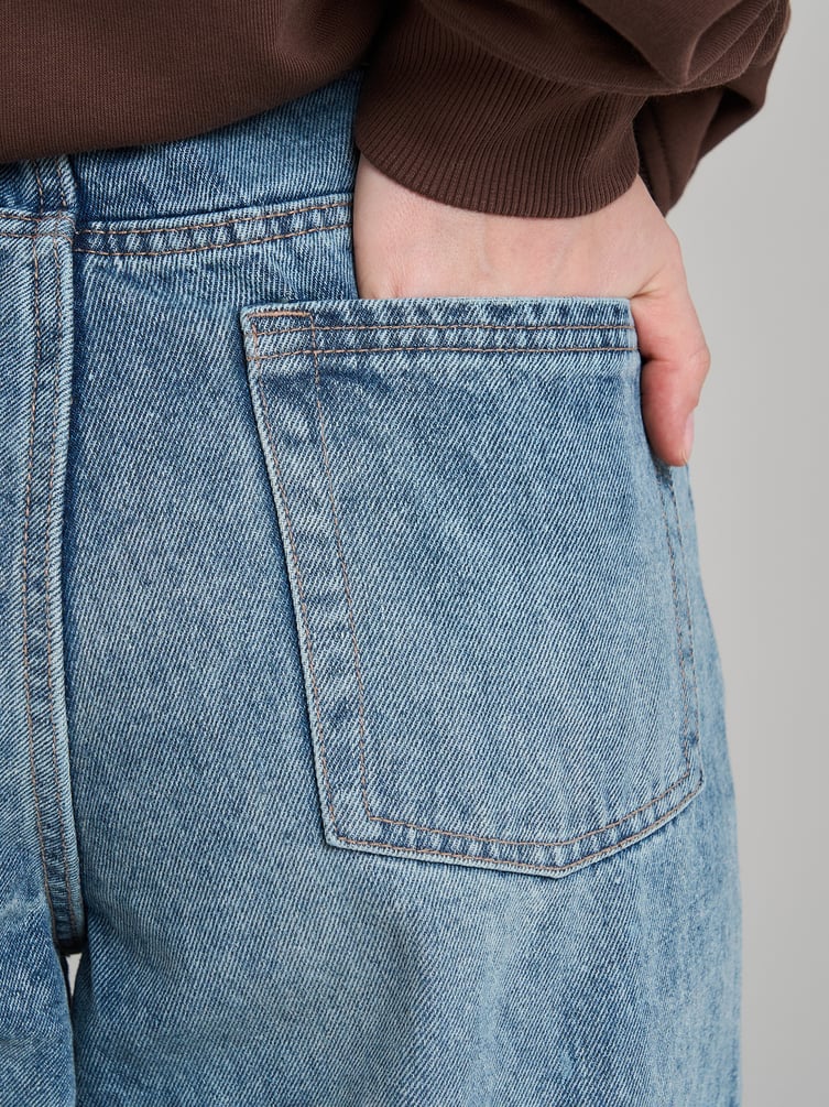 Джинсы Baggy с винтажной стиркой