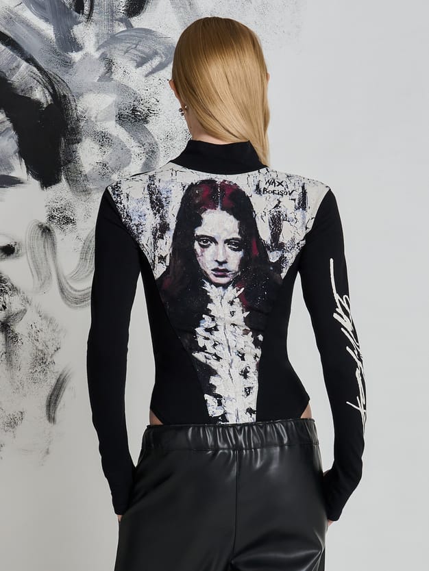 Боди с принтом Макс Борисов