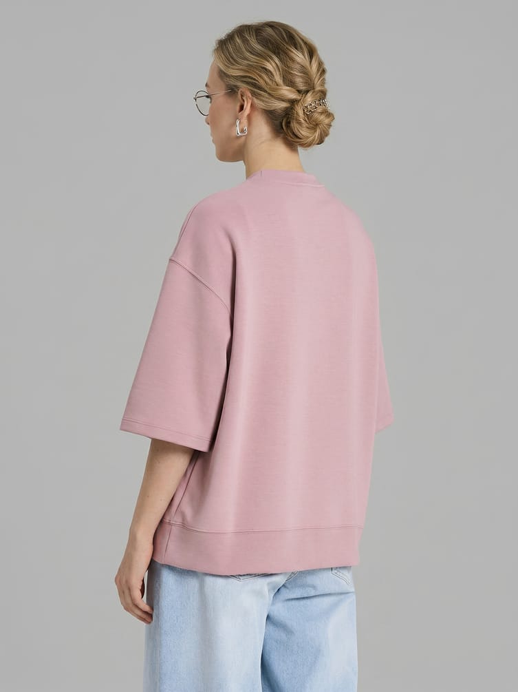 Свитшот трикотажный с коротким рукавом