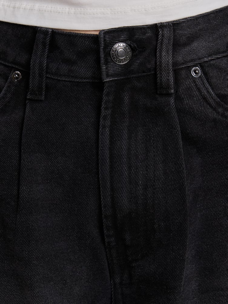 Джинсы момы высокой талией