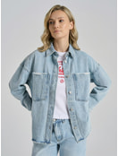 Джинсовая куртка оверсайз