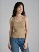 Майка на широких бретелях с вареным эффектом