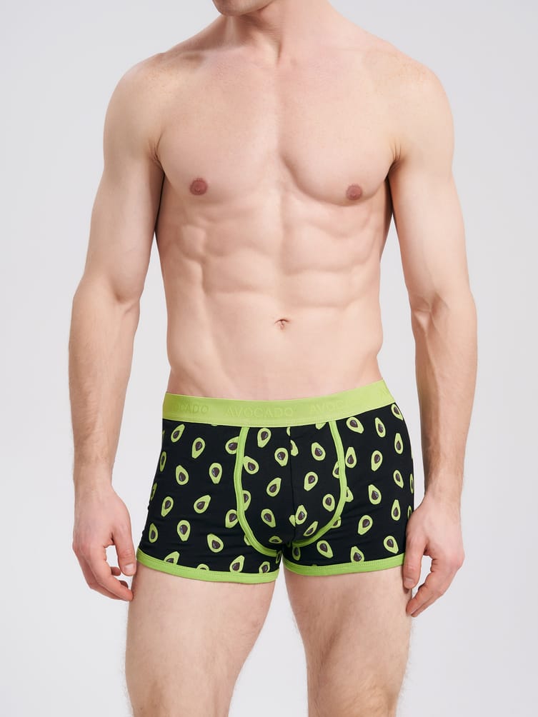 Хлопковые трусы с принтом авокадо - 2 шт.