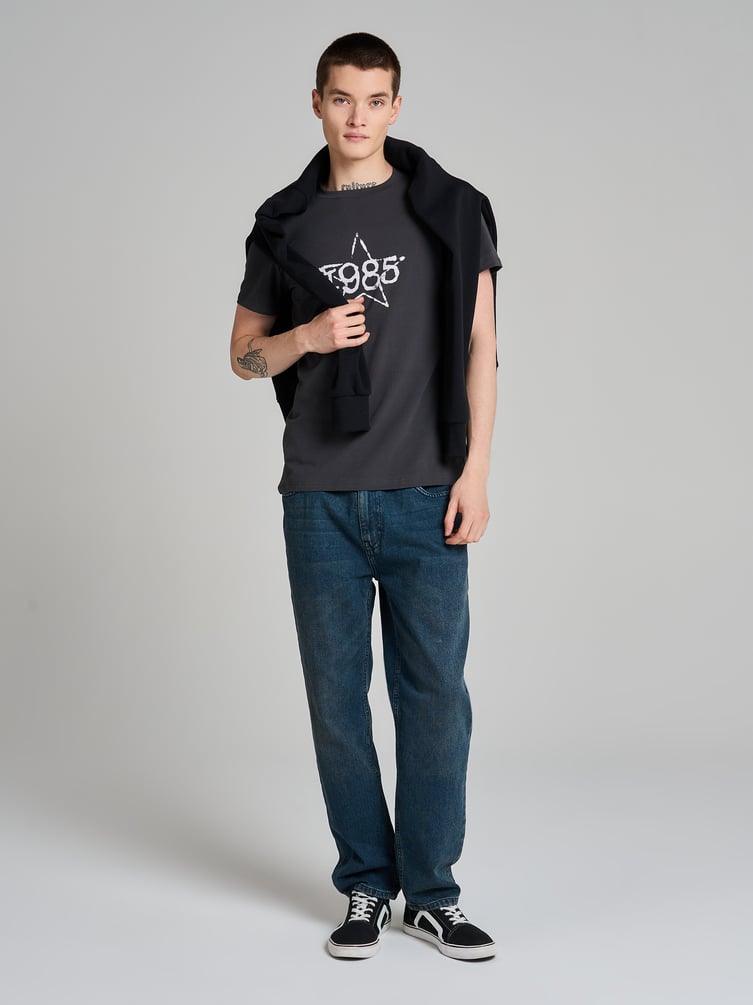 Футболка облегающая с принтом