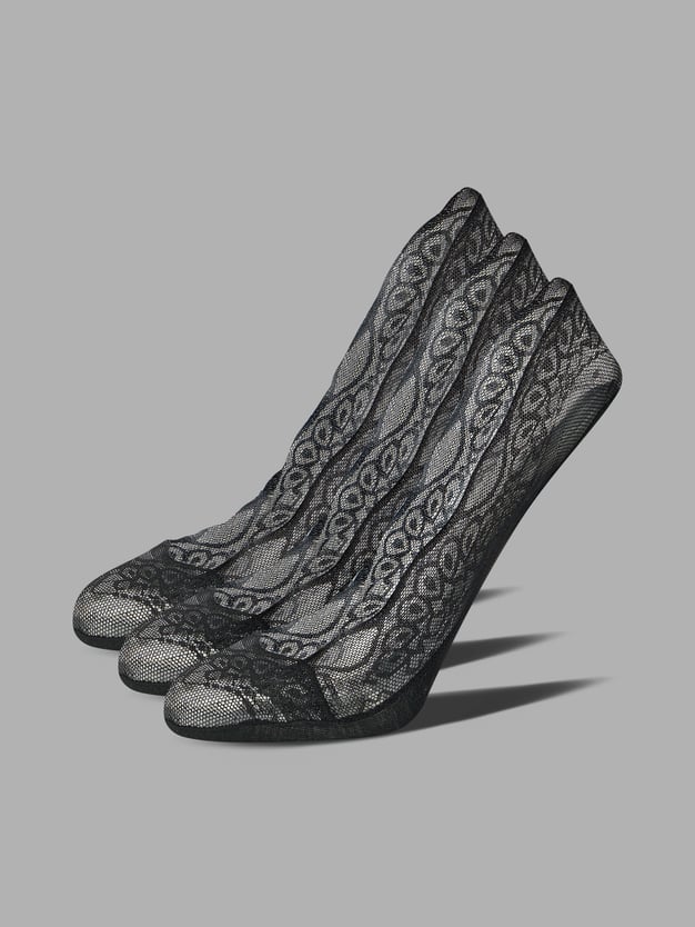 Следки - 3 пары кружевные