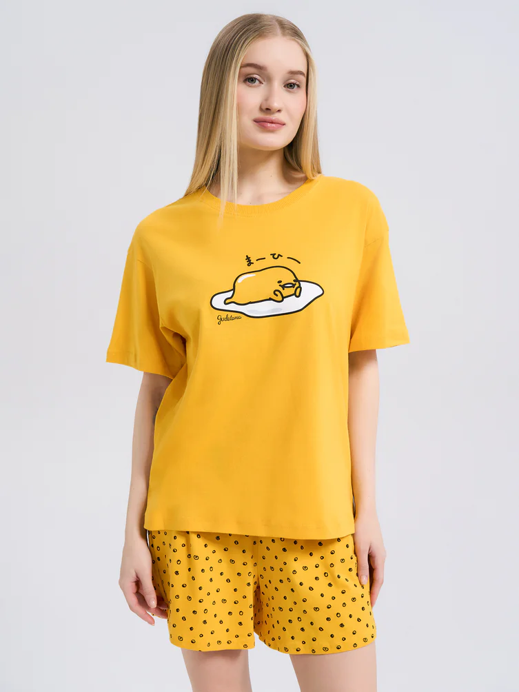 Пижама из хлопка с принтом Gudetama